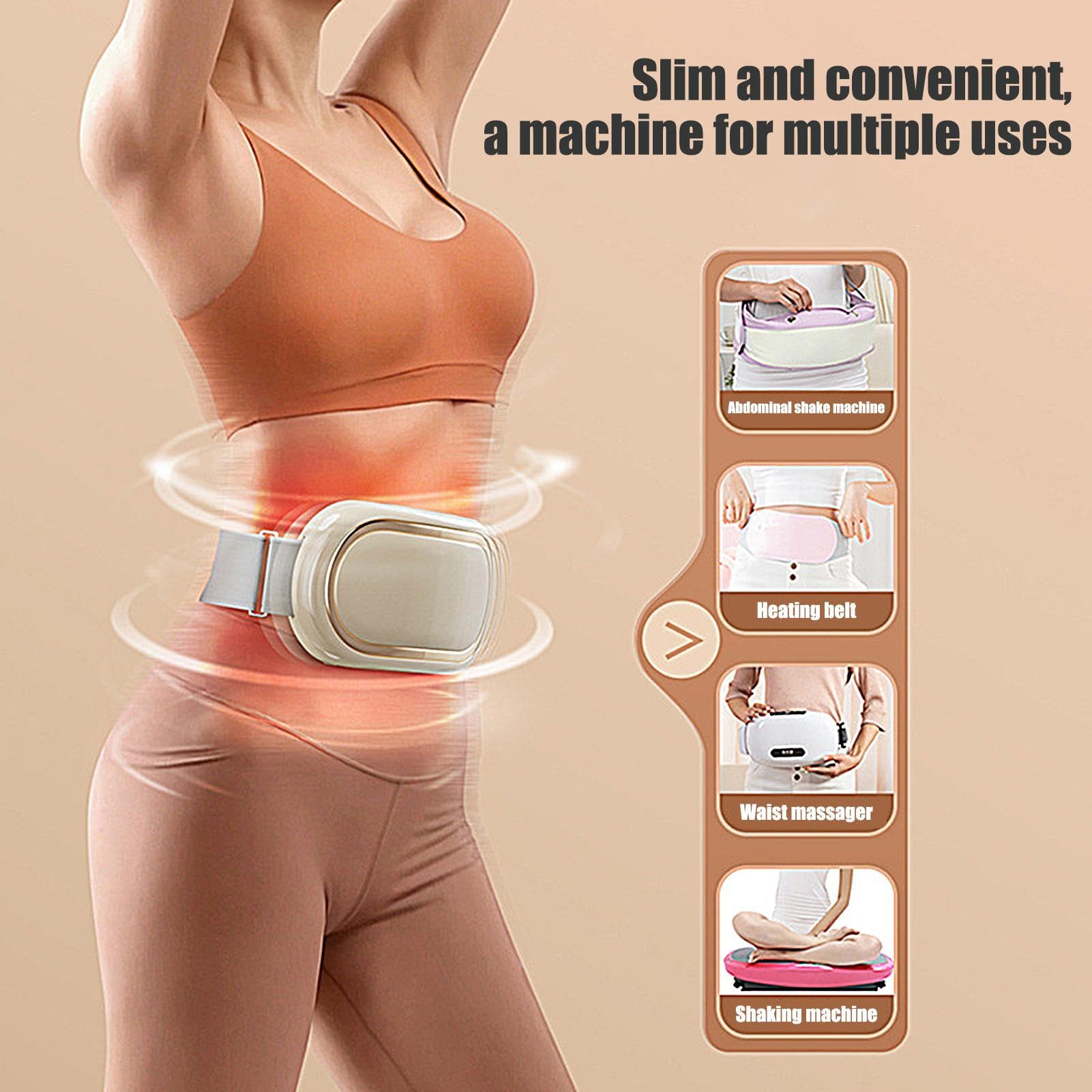 Ceinture Reductrice Ventre Plat,Équipement de Fitness Électrique pour Abdominaux | Ceinture Massante Amincissante Sans Fil Portable pour Développement Musculaire Brûlage de Graisse et Sculpture