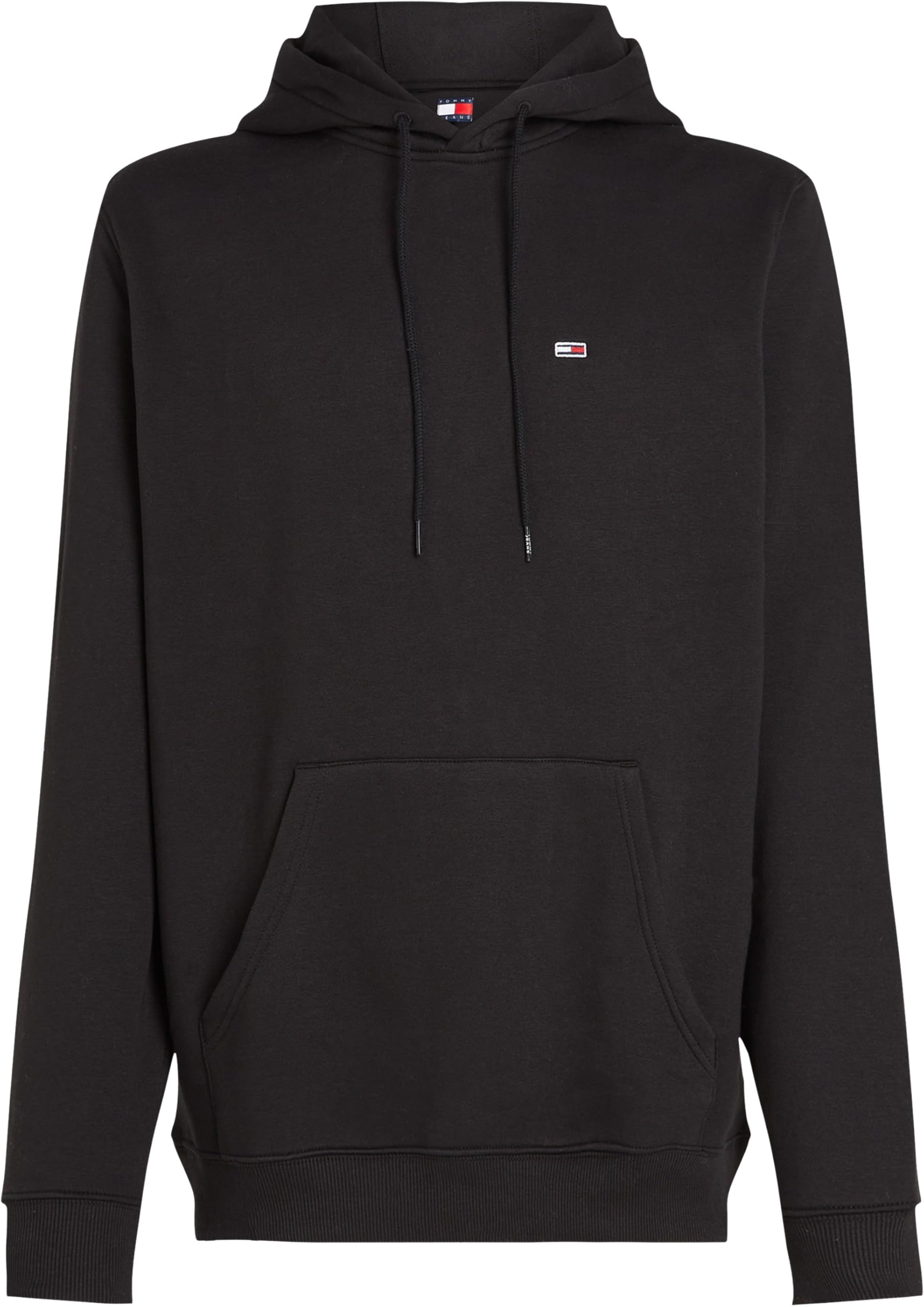 Tommy Jeans Męska bluza z kapturem TJM REG S FLAG DM0DM20742BDS007 Bluza z kapturem, czarna (czarna), XXXL, czarny (czarny), 3XL duże rozmiary