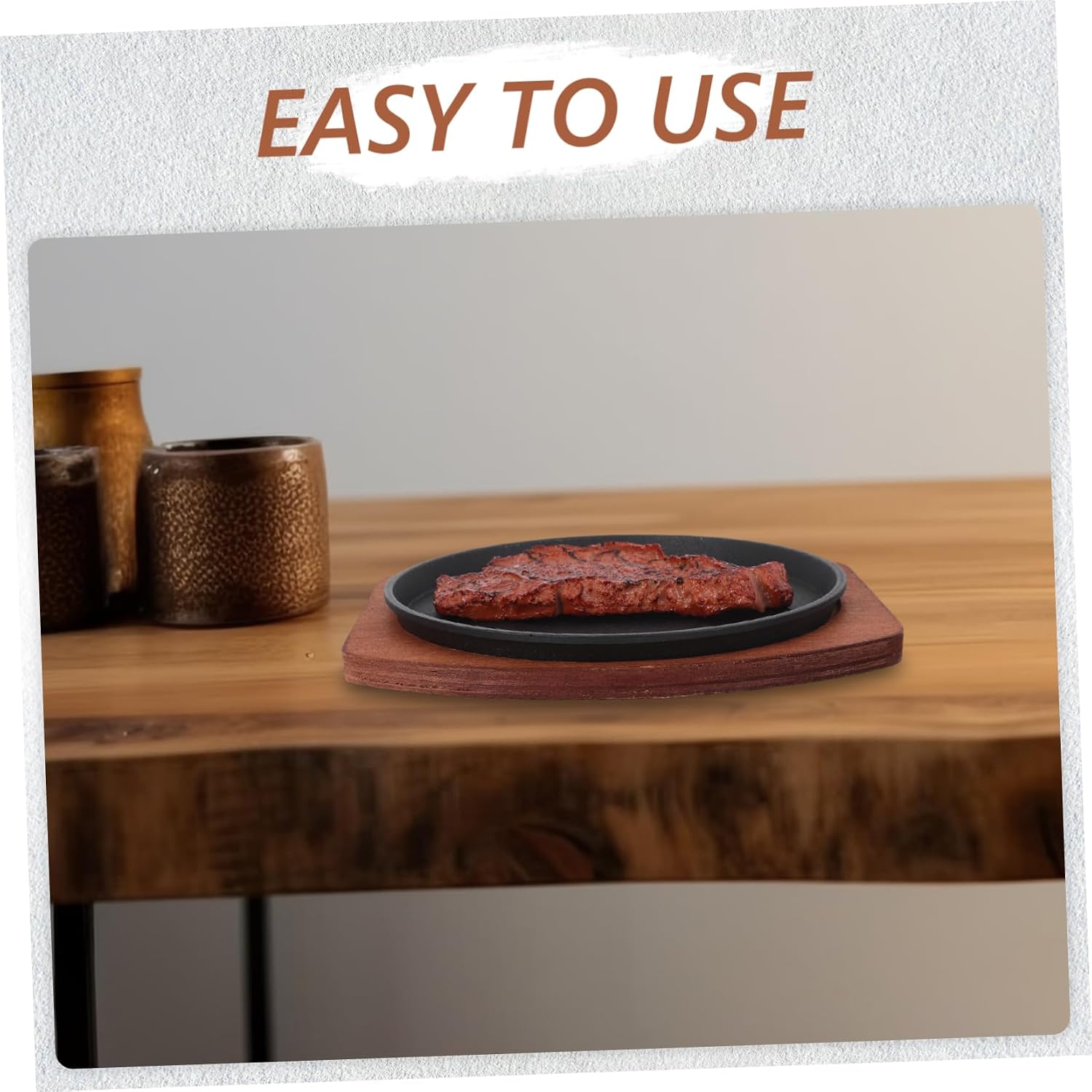 Luxshiny Iron Grill Plate Non Stick for Induction Cooker Steak Vegetables