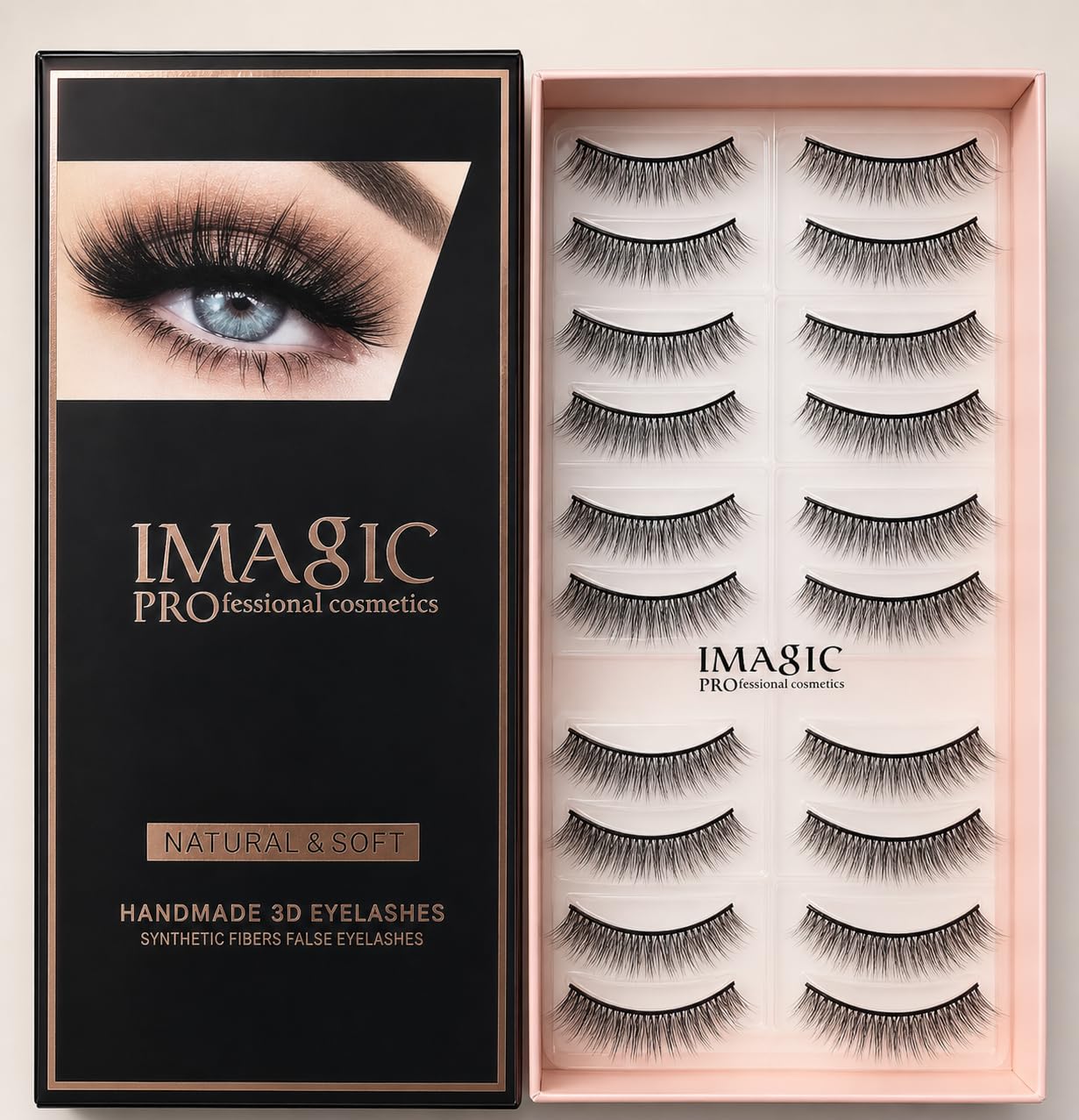 SKINPLUS Professional False Eyelashes Set – 10 Pairs Natural & Dramatic Lashes, Reusable Soft Lightweight Eye Lashes Kit for Daily Wear, Party & Makeup Looks-image-0