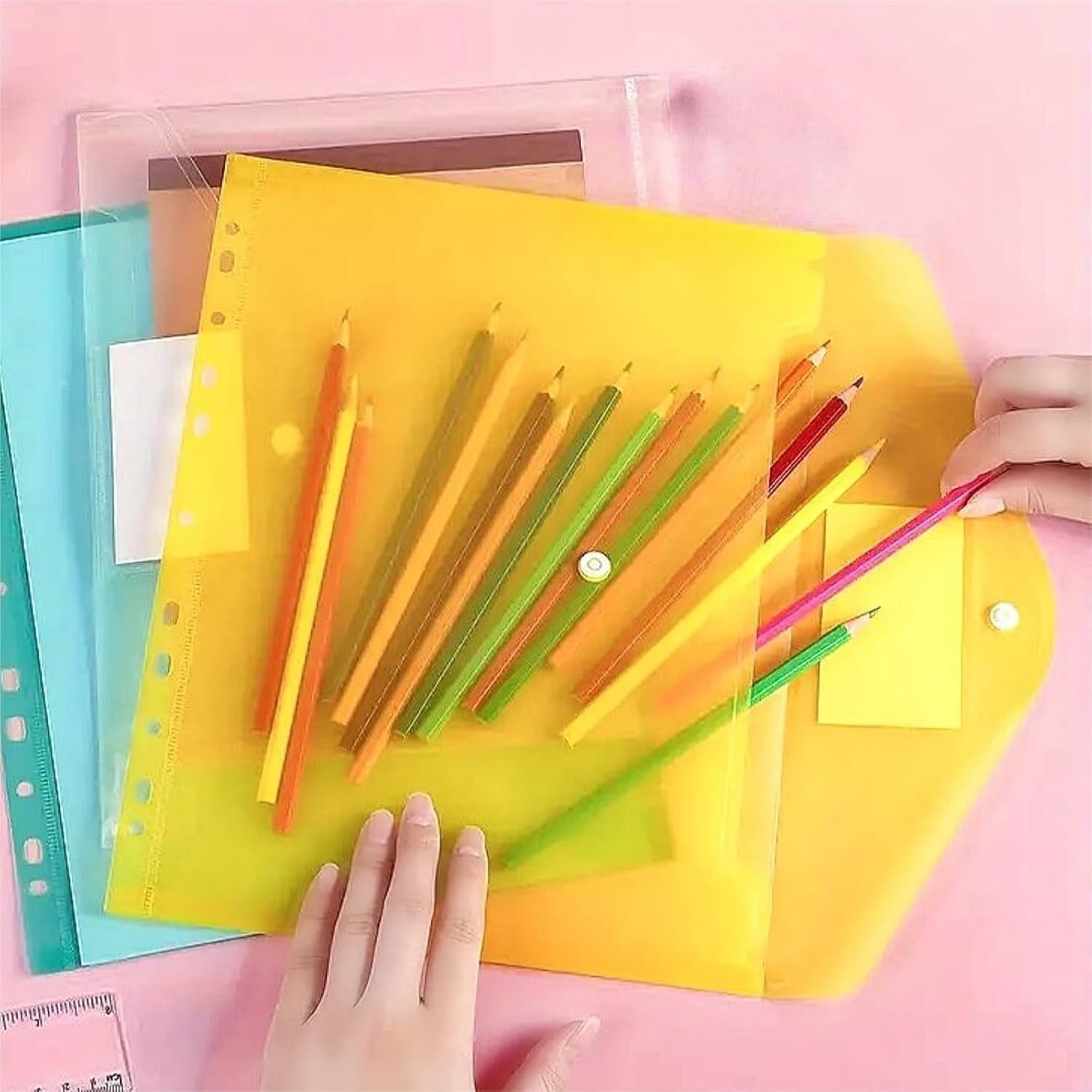 folders A4 6 Pack Binder Pocket Envelopes Binder Folders image 3