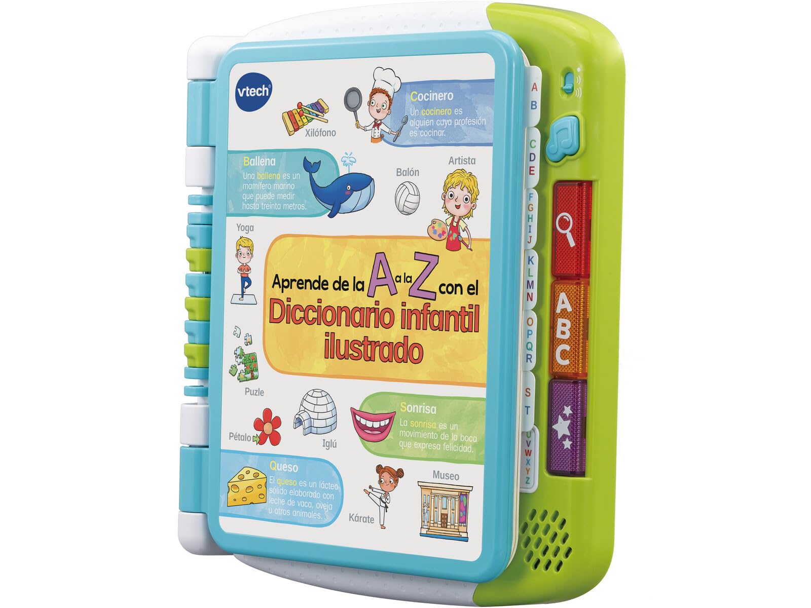 VTech Diczionario Illustrato Scuola per Bambini a casa, Libro educativo per Bambini +3 Anni, Oltre 200 Fogli per apprendere, Versione Spagnola, Multicolore (3480-614422), Colore