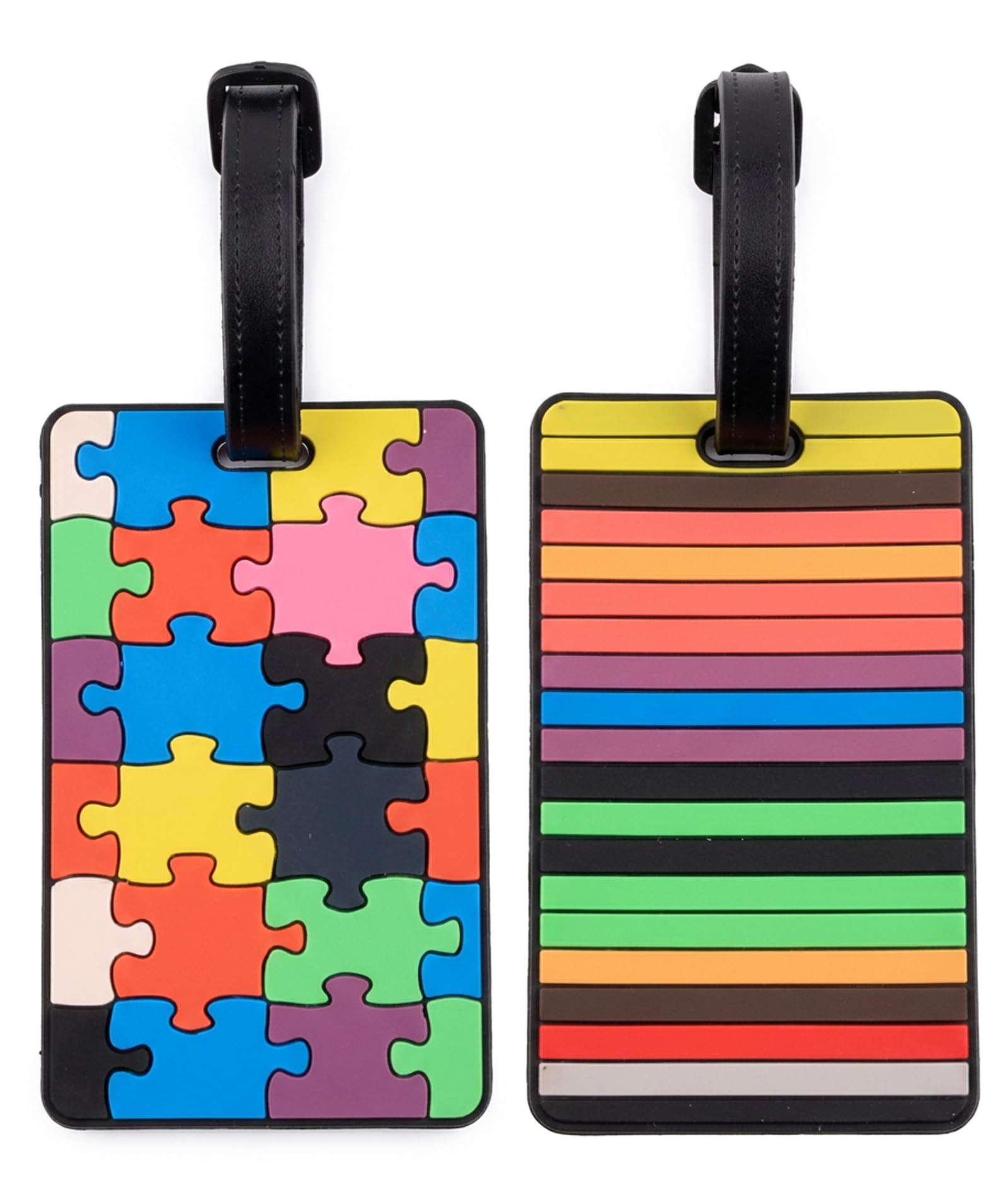 2 PCS Luggage Tags for Suitcases, Durable Travel Identification Labels, Secure Baggage Tracking Accessories, Set of Two Practical Luggage Tags, School Bags Identification tag Colorful-image-32