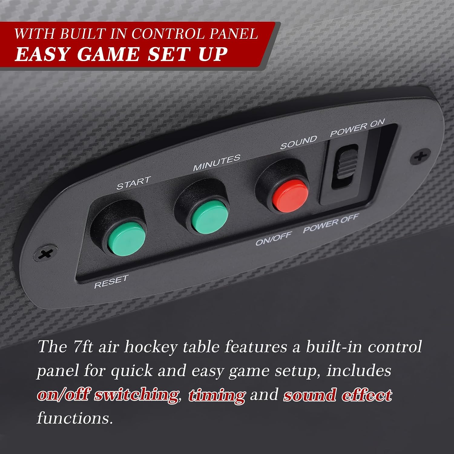 84" Air Hockey Table, 7FT Indoor Hockey Table for Adults Size, Air Hockey Game Table with Electronic Timing, Game Sounds, Strong Motor & Double-Sided Digital LED Scoreboard for Home Game Room
