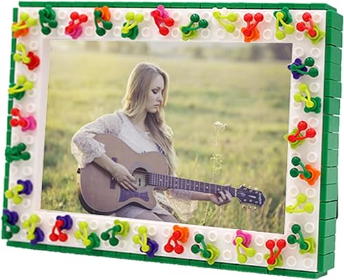 Miniatura 6 de NIETEIN Marco de fotos de dinosaurio lindo para niños, divertido bloque de construcción para niños, kit de creación de marcos de fotos para