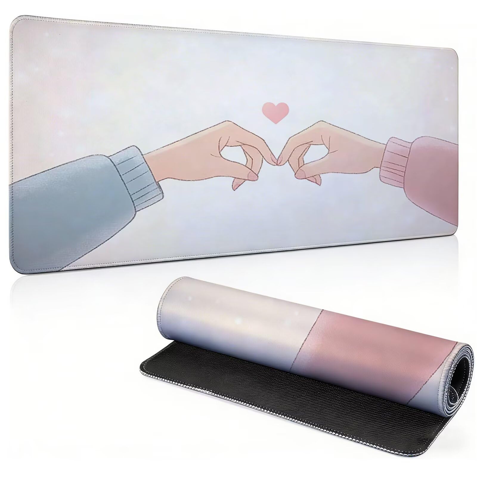 Tappetino Mouse Gaming, 1200x600mm Tappetino Mouse XXL Amore 0c0-2 | Mouse Pad Grande, Ottimizzato per i Sensori da Gioco, Migliora Precisione e Velocità, per Mac e PC, mano