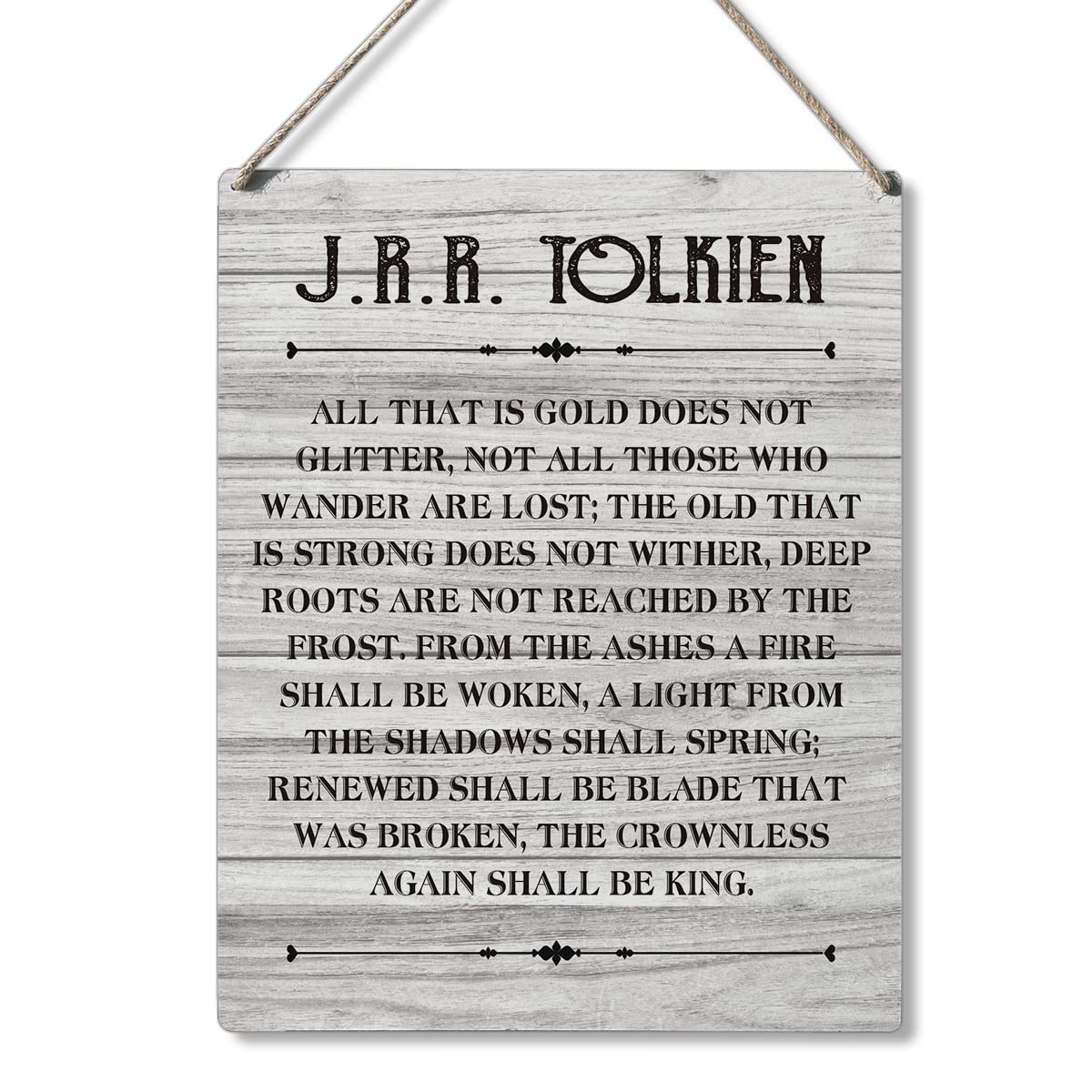 Qious Inspirational Signs Gift Farmhouse All That is Gold Does Not Glitter Not All Those Who Wander are Lost Wooden Hanging Sign Rustic Wall Art Home Office Living Room Decoration 10 x 8 Inches…