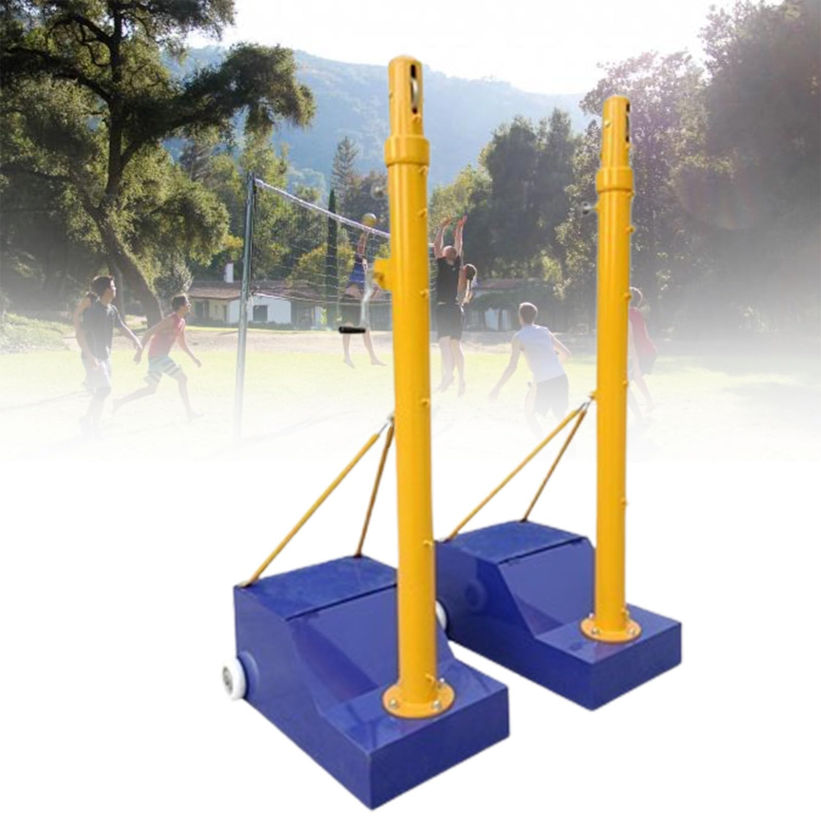 Paletti da pallavolo autoportanti con rete multi-sport per allenamento indoor e outdoor