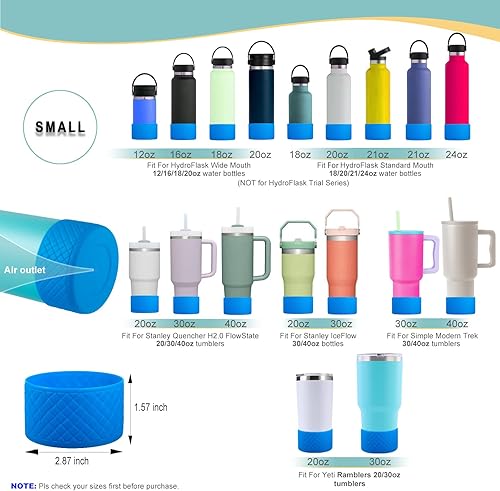 Vista 46 de Silicone Boot for Stanley Quencher 40 oz, Bottom Boot for IceFlow Flip 20 oz 30 oz, Boots Sleeve Cover for Hydroflask 12-24 oz and 32 oz 40 z Sports