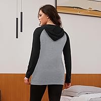 Vista 133 de GINKANA Sudadera con capucha para mujer, manga larga, lactancia materna, ropa casual