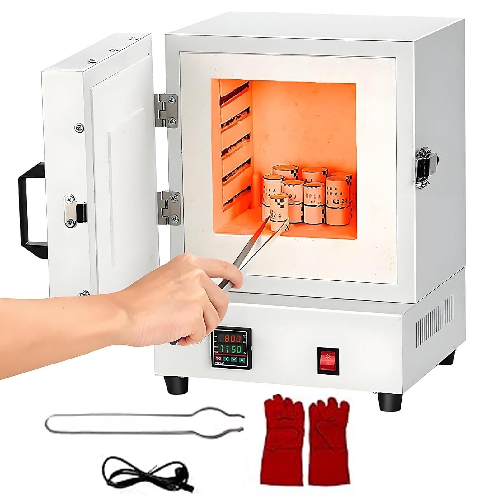 Elektrischer Brennofen FüR Schmuckherstellung | Elektrischer Brennofen FüR Keramik Hause | 2000W-Elektro-Keramik-Labormuffelofen | Hochtemperatur 1150°C|FüR Schmuckherstellung Wachsguss