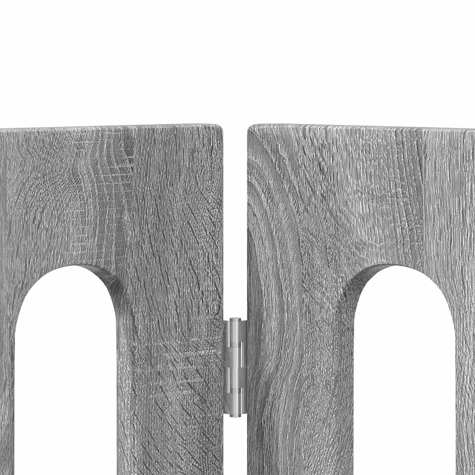 Valla plegable para mascotas de madera Sonoma gris 100,5 x 38 x 70 cm, 2 piezas con paneles plegables flexibles para interior, seguridad y protección de perros cachorros