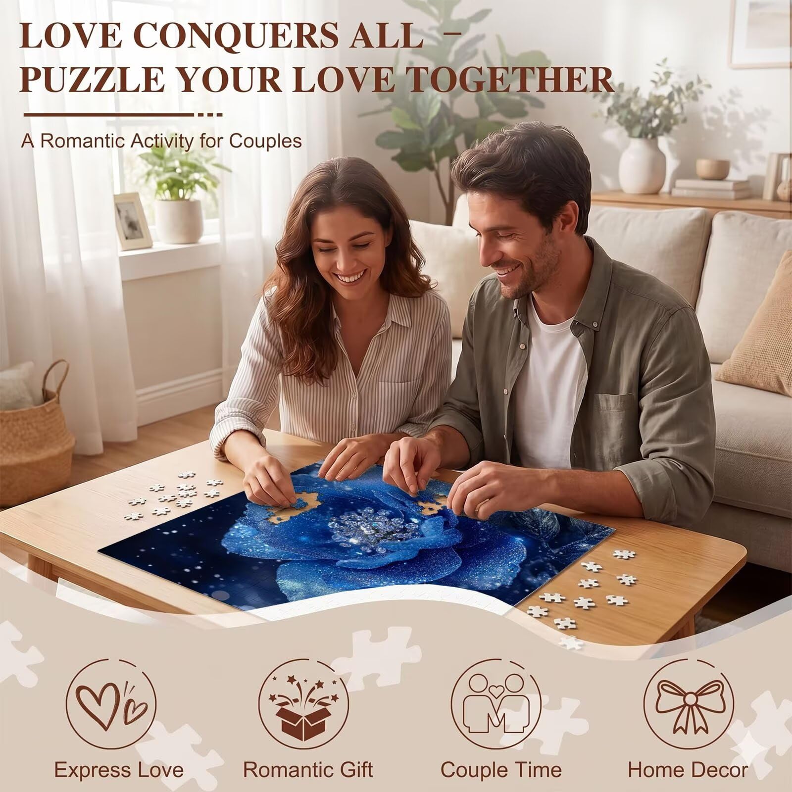 fiore sogno Puzzle 3000 Pezzi per Adulti, Puzzle in Legno - Collezione Classica con Poster Incluso - Sfida di Concentrazione e Passatempo Antistress, Gioco Educativo per Famiglia, 122 x 81 cm f0-404