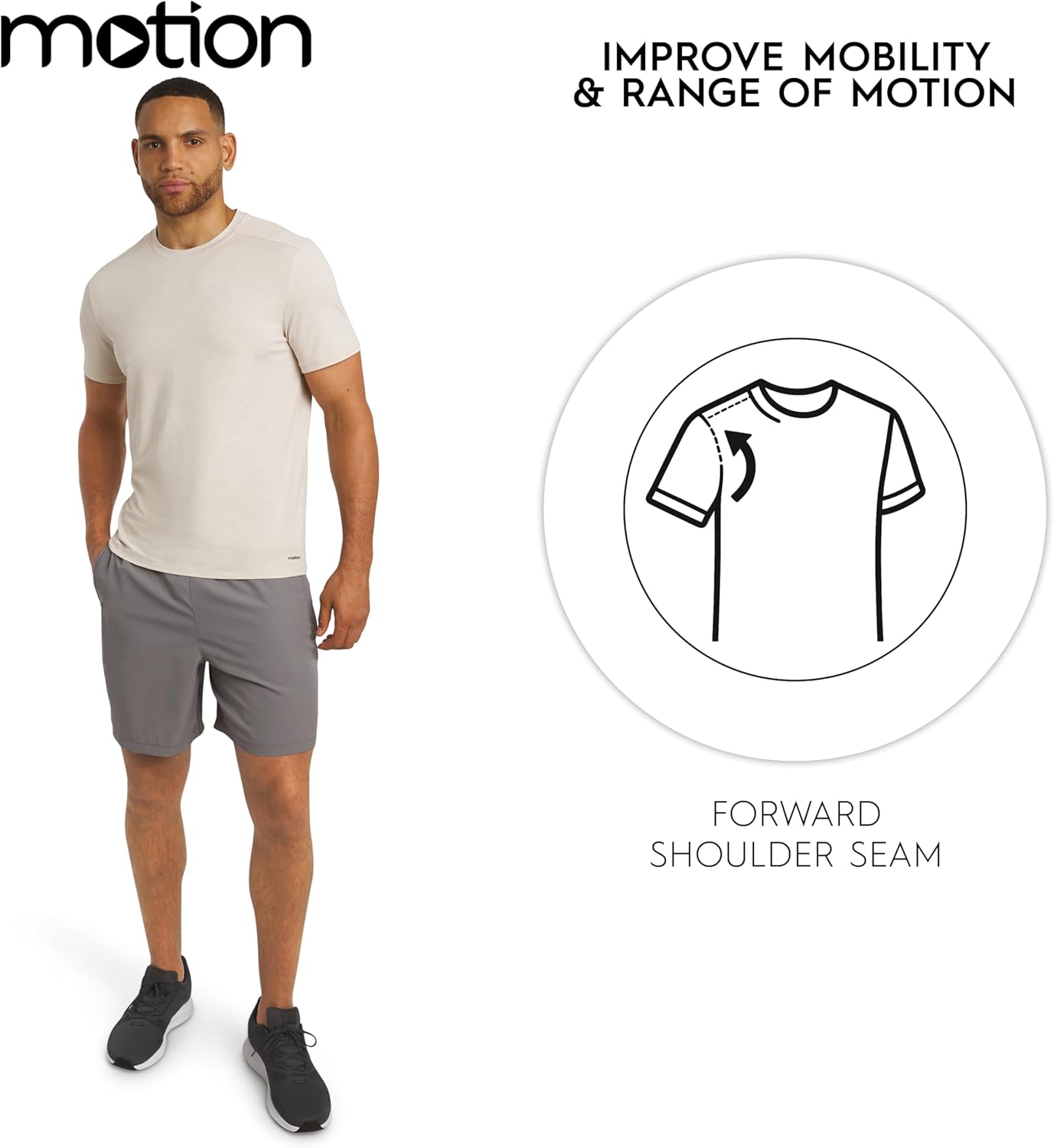 Motion Men's Slim Fit Tee Active Performance Super Soft Stretchable T-Shirt (S-XL) - Image 5