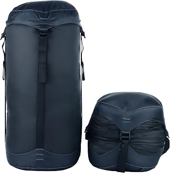 Compression Stuff Sack 6L, 8.5L, 10L, 13L, 16L, Water Resistant Lightweight Compact with Ripstop Fabric Sleeping Bag Sack with Drawstring Closure for Camping, Backpacking, TravelingE638