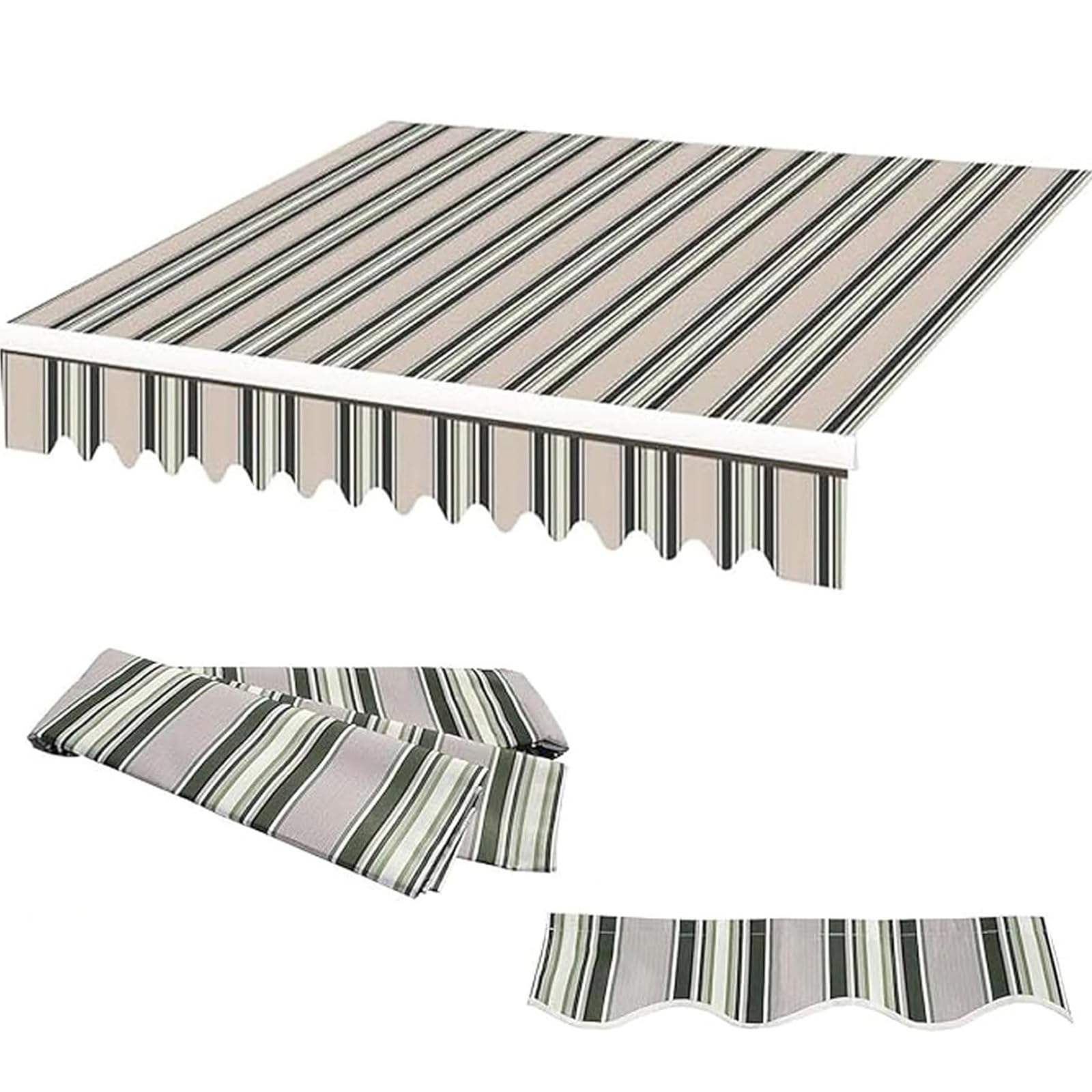 Toile de rechange pour auvent rétractable de patio contre la pluie et les UV