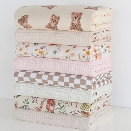 Miniatura 7 de LifeTree Mantas de muselina para bebés, mantas de muselina para niños y niñas, manta de recepción neutra de doble cara con parte delantera de