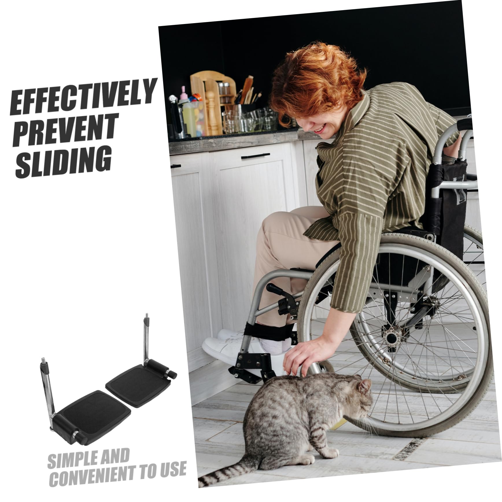 Ipetboom Reposapiés De Repuesto Para Silla De Ruedas Pedal Portátil Soporte De Metal Plataformas Pies De Alta Resistencia Uso Para Personas Mayores y Pacientes Silla De Ruedas