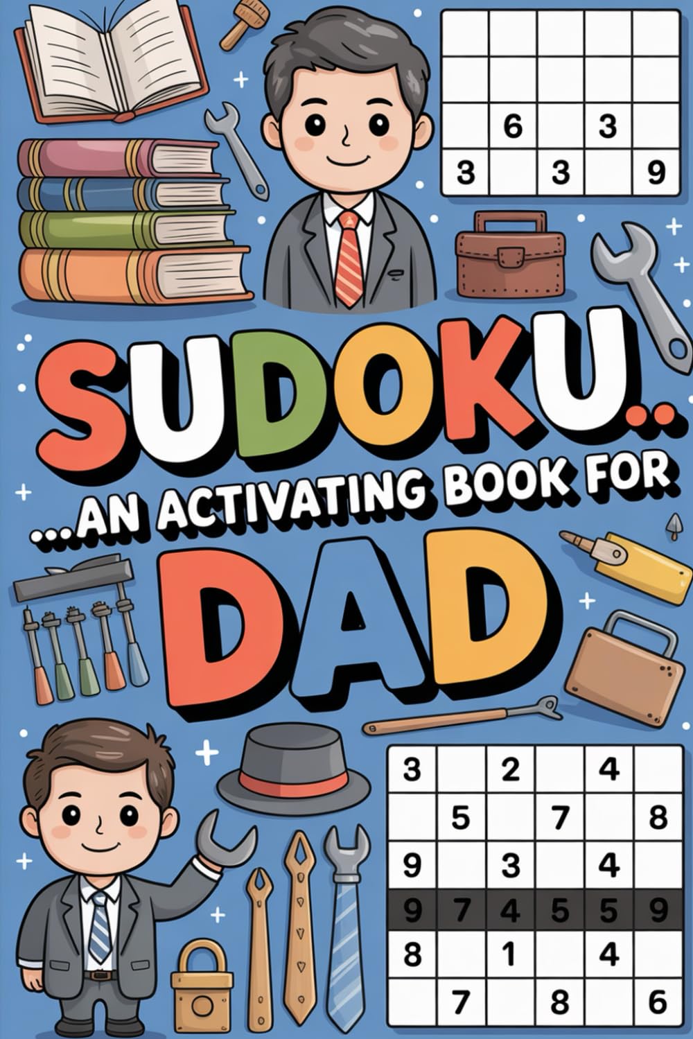 Sudoku...an Activating Book for Dad: Sudoku for Dad: Levelled Immersive Puzzle Workbook for Grown-Ups