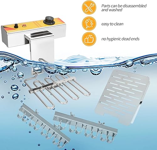 Miniatura 5 de Freidora comercial, 12 litros eléctrica totalmente automática de queso para perros calientes, parrilla de salchicha, tira de horno, freidora