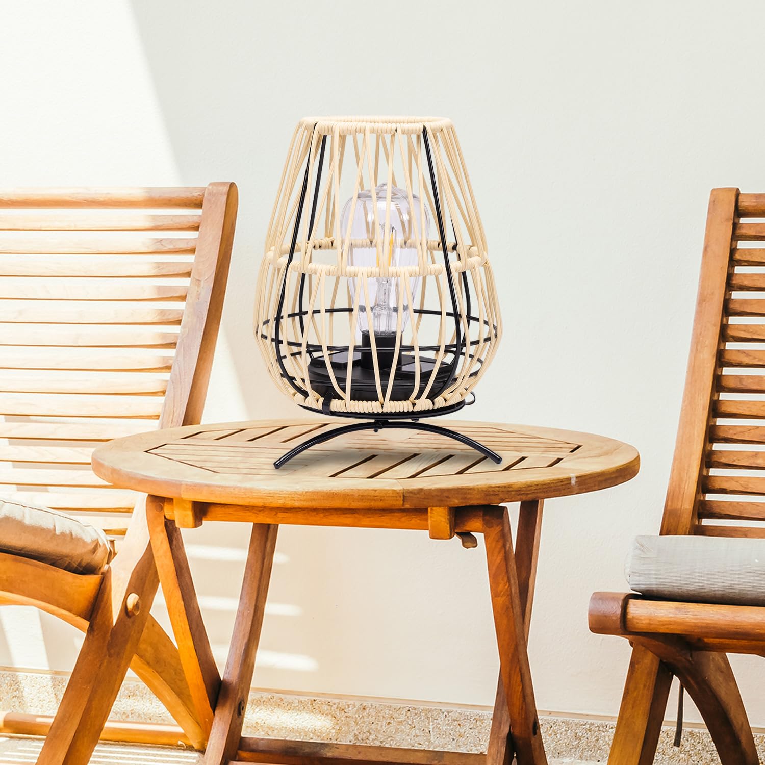Lanterne solari da esterni, a energia solare, da appendere, con supporto, lampada da tavolo decorativa per giardino, patio, cortile, prato, confezione da 2