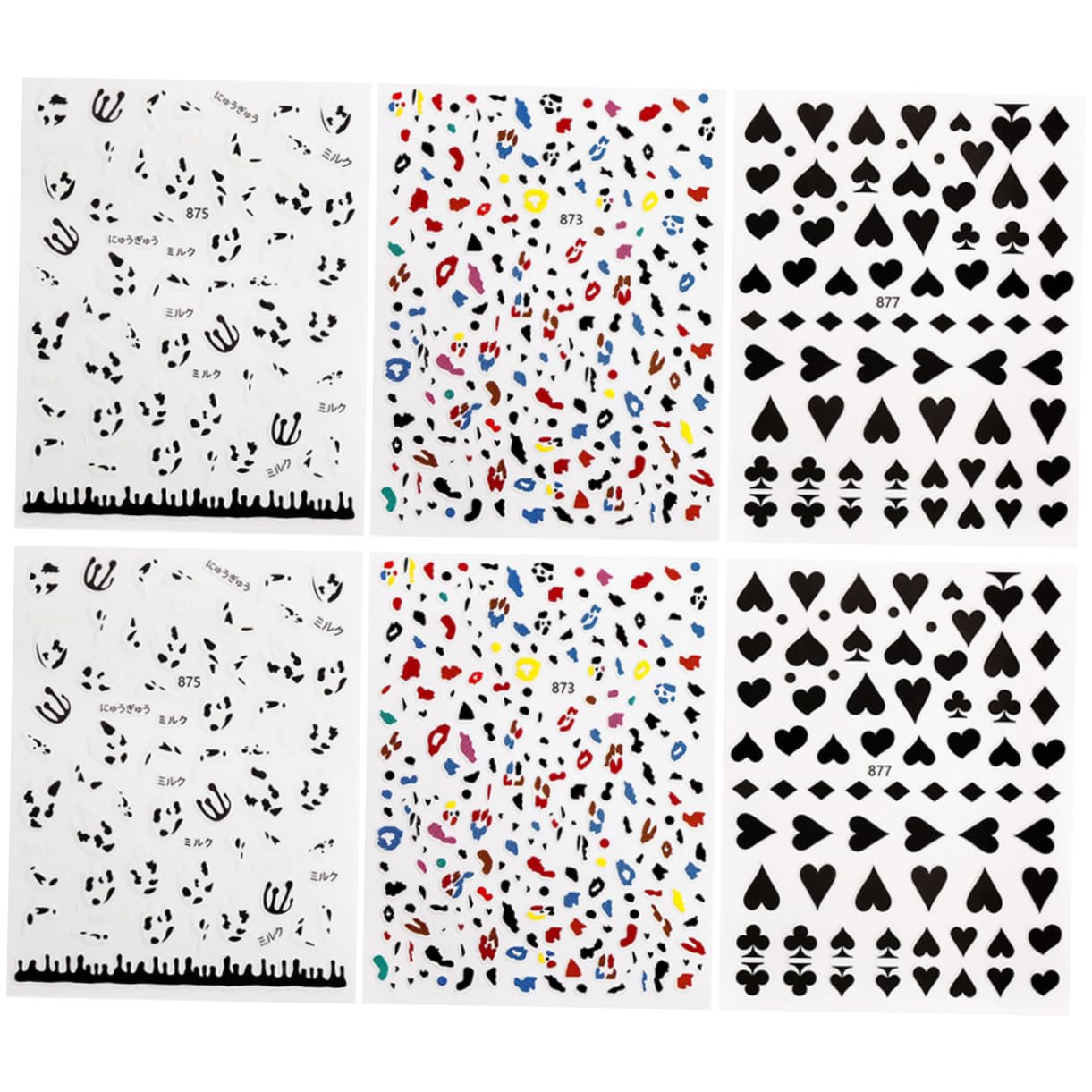 Healeved 30hojas Pegatinas De Uñas De Diseño De Vaca Autoadhesivas Para Decoración De Manicura Stickers De Arte De Uñas Para Mujeres Para Fiestas y Uso Diario