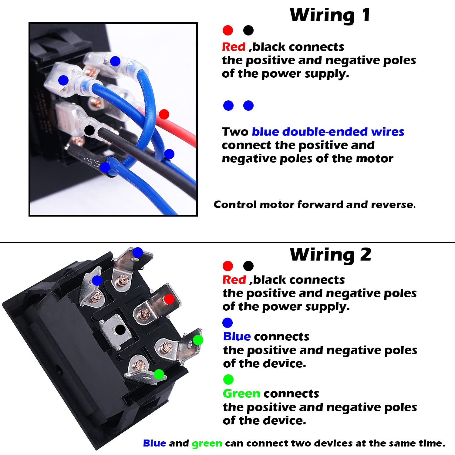 タッドバンディ TWTADE Momentary Polarity Reverse Rocker Toggle Switch