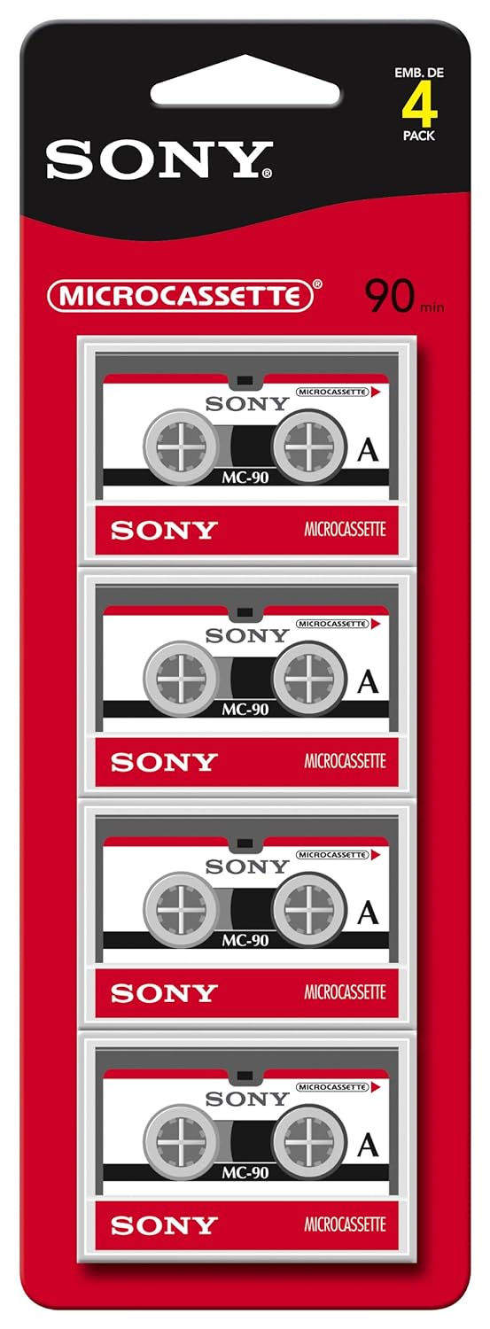 Sony MC90 90Minute Microcassette Tapes, 4Pack (Discontinued by