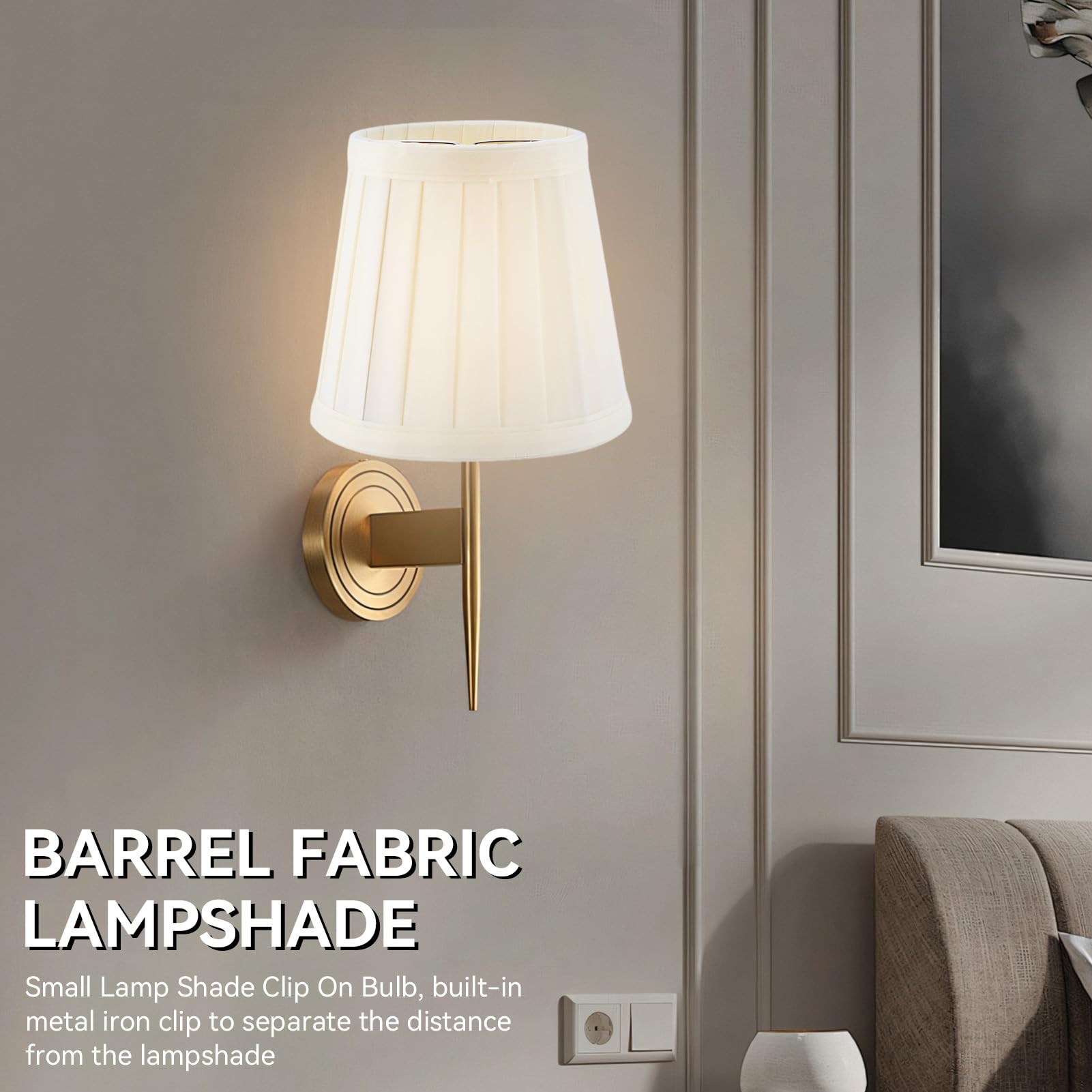 VBESTLIFE Abat-jour En Tissu E14 Abat-jour Anti-poussière Moderne