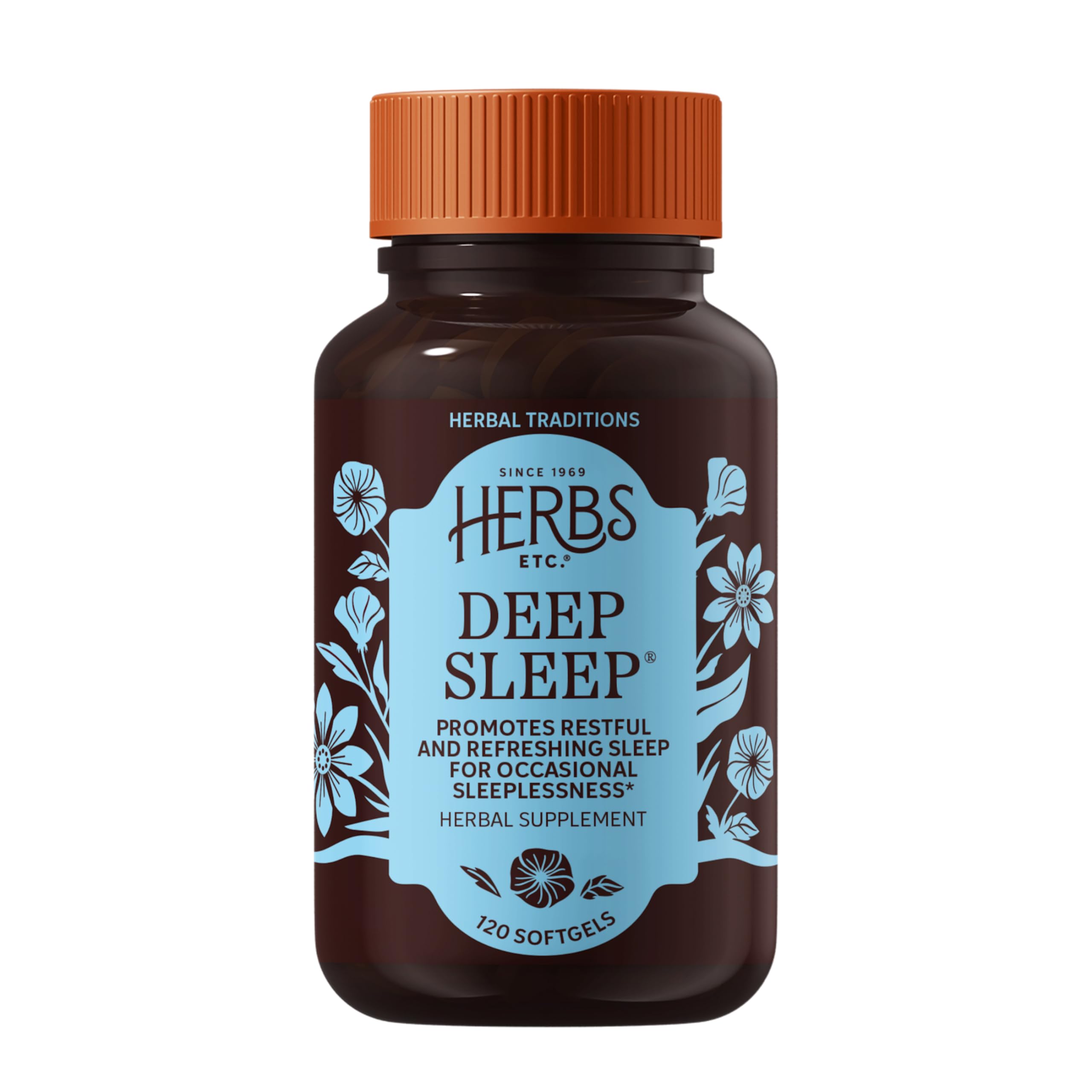 Deep Sleep Softgels - Herbal Sleep Support Supplement - Rest & Calming Support with Passionflower, Chamomile & Lemon Balm - 120 Softgels (120 Servings)