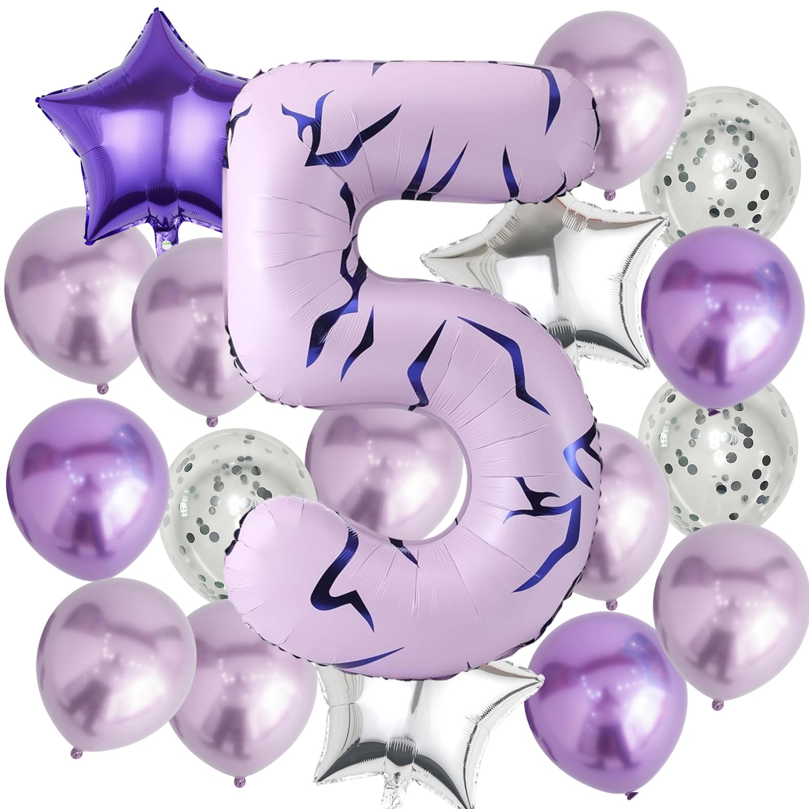 Korean Pop Purple Demon Energy Music Balloons Party Decorations (Number 5)
