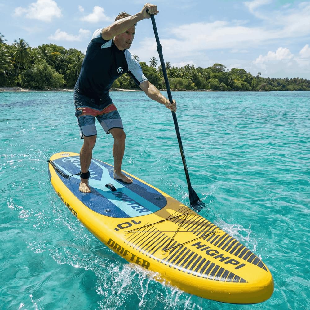 Kohala Tabla Paddle Surf Hinchable Drifter 10' (304 x 75 x 15 cm) | Pack Iniciación Completo con Remo, Bomba, Leash, Mochila y Aletas | Tabla Padel Surf PVC Monocapa Ligera