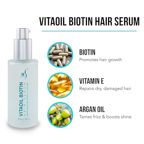 Miniatura 3 de VitaOil - Suero de biotina capilar para el crecimiento del cabello, suero para pérdida de cabello para volumen, también contiene aceite de argán,