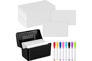 Writeable Dry Erase Note Cards With Black Storage Box