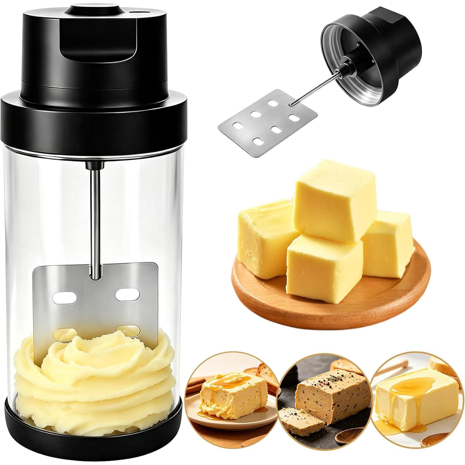 Baratte à Beurre électrique, Grande Capacité 1,8L, Pour Cuisine Domestique