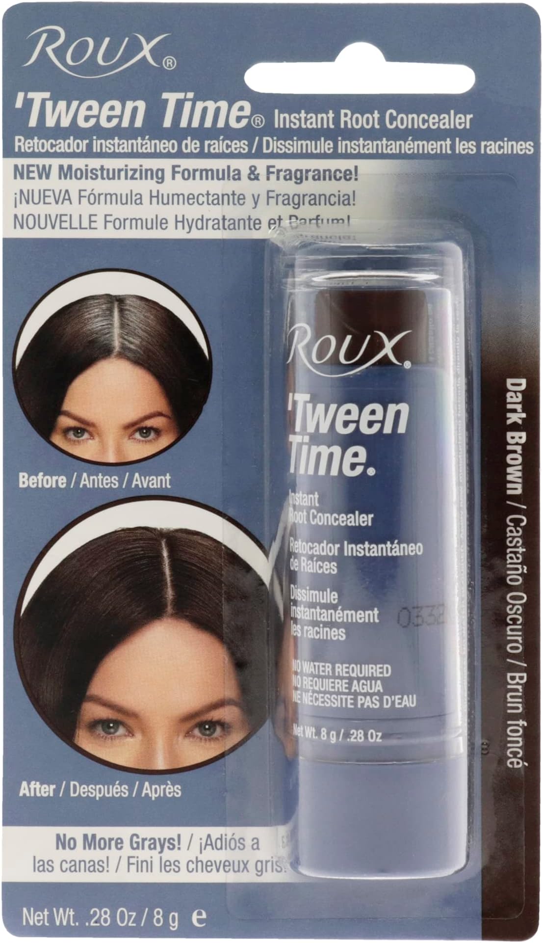 Roux Tween Time Instant Root Concealer Stick - Dark Brown Concealer Unisex 0.28 oz