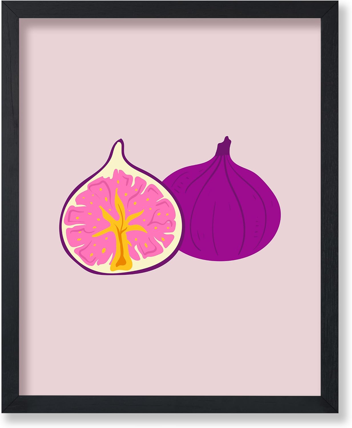 Poster Master Mangosteen Poster - Tropical Fruit Print - Purple Mangosteen Art - Fruit Design - Food & Drink Design - Trendy Print - Modern Great Dining Room or Kitchen Decor - 8x10 UNFRAMED