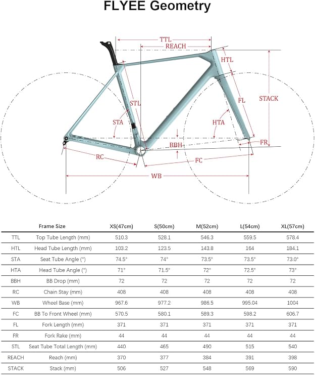 ICAN Flyee Carbon Disc Road Bike Frame Set UCI T47 BB and UHH Hanger