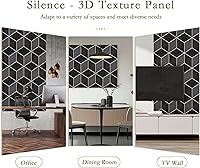 Vista 7 de 12Pack Acoustic Panels, Self-Adhesive Sound Proof Panels for Walls, Decorative 3D Textured Printing Sound Dampening Panels Sound Absorption Tiles