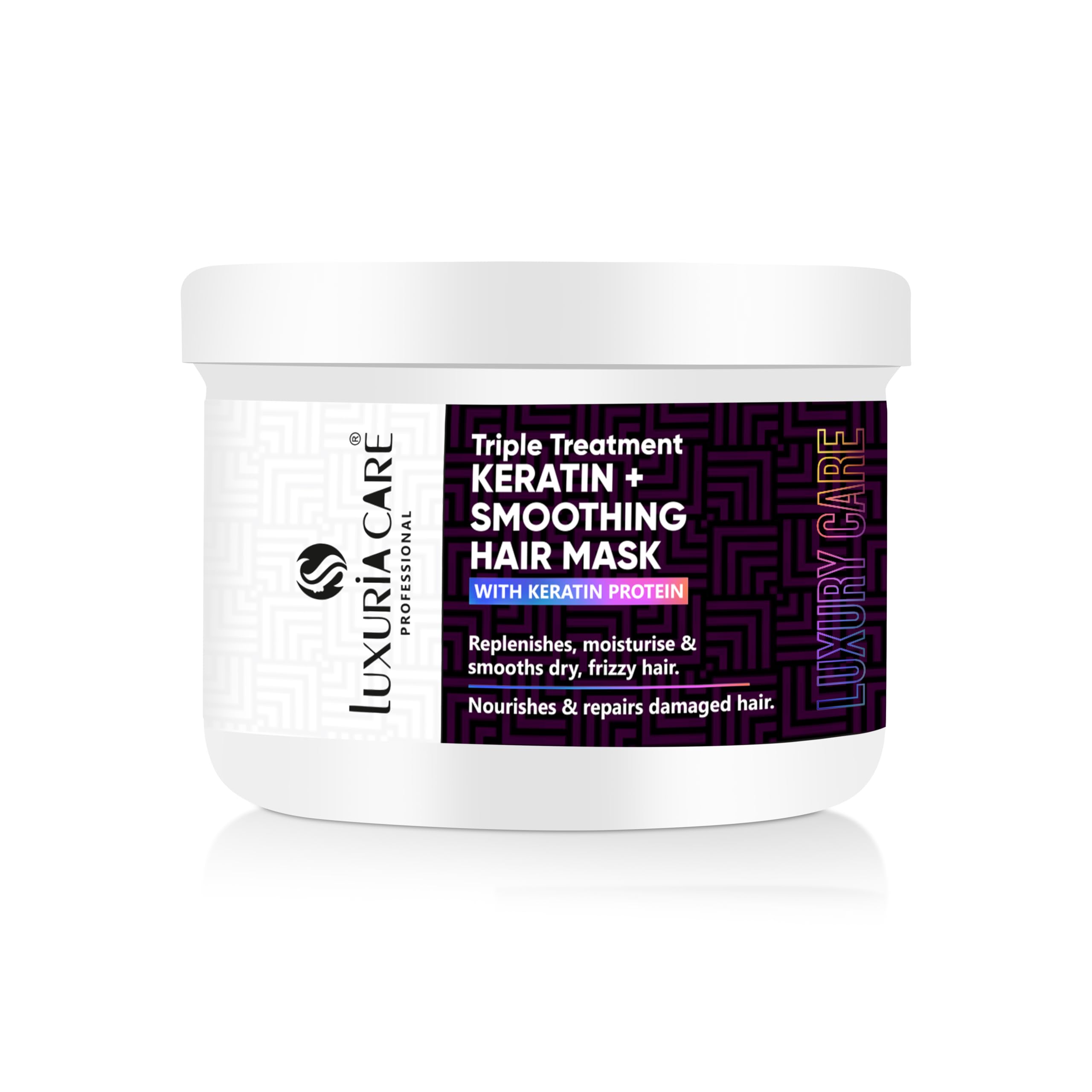 LUXURIA CARE TRIPLE TREATMENT KERATIN + SMOOTHING HAIR MASK | Professional Protein Hair Mask (300ml) pack of 1
