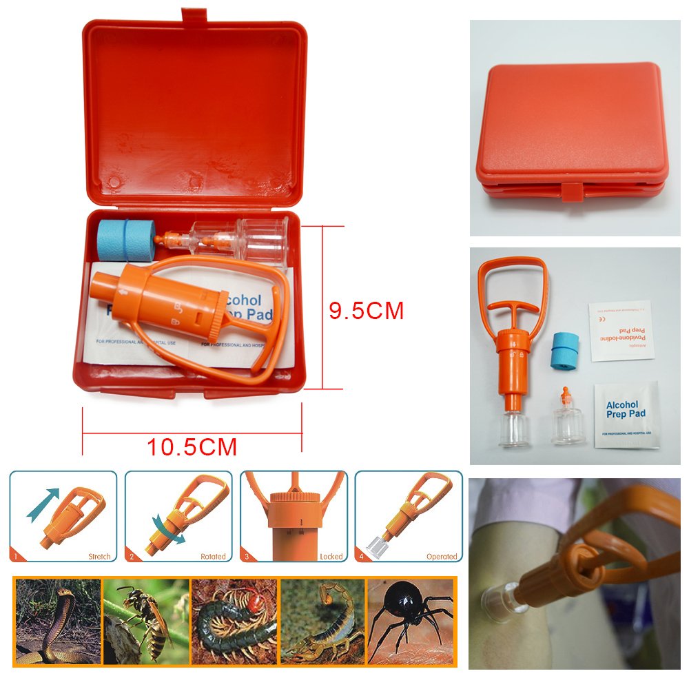 Urgence Fournitures de premiers soins Extracteurs Pompe à vide Kit Sécurité Voyage Venin Protecteur Serpent Mordre Venin Extracteur
