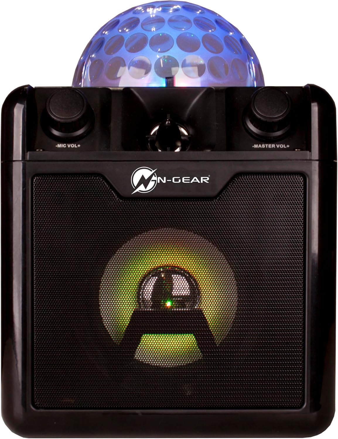 N-Gear DISCO410 Haut-Parleur Bluetooth karaoké et fête avec Boule Disco, Microphone et Fonction Power Bank