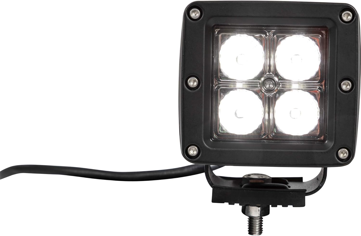 Buyers Products 1492227 Ultra Bright 3-Inch Square LED Flood Light, 4800 Lumens Wide Beam Work Light for Trucks, Trailers, ATV/UTV, Utility, Off-Road, Rated IP67 IP69K, 5 Year Warranty
