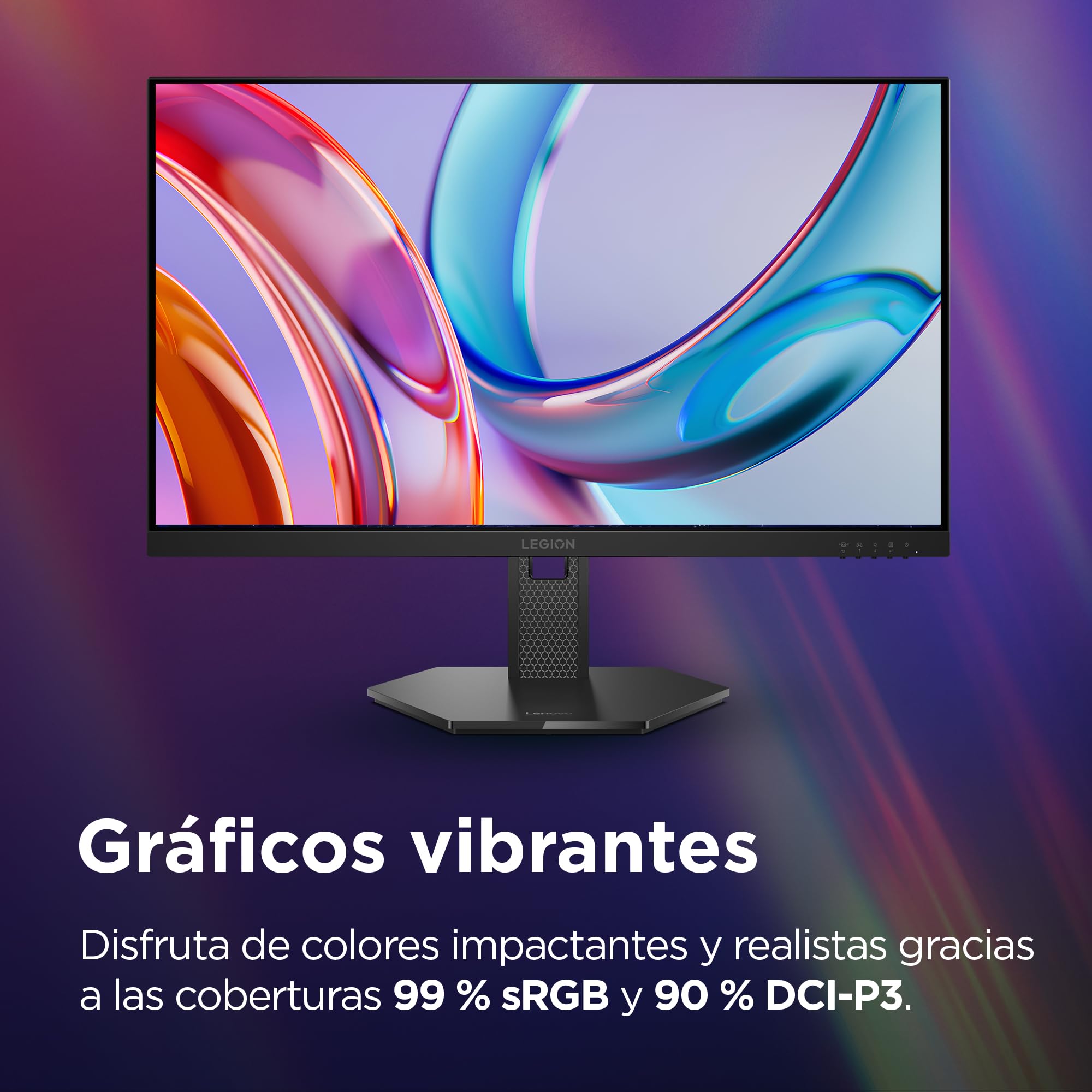 Lenovo Legion 27Q-10 27" Monitor Gaming QHD IPS 240 Hz 0.5 ms HDMI 2.1 DP 1.4 G-Sync FreeSync Premium Negro