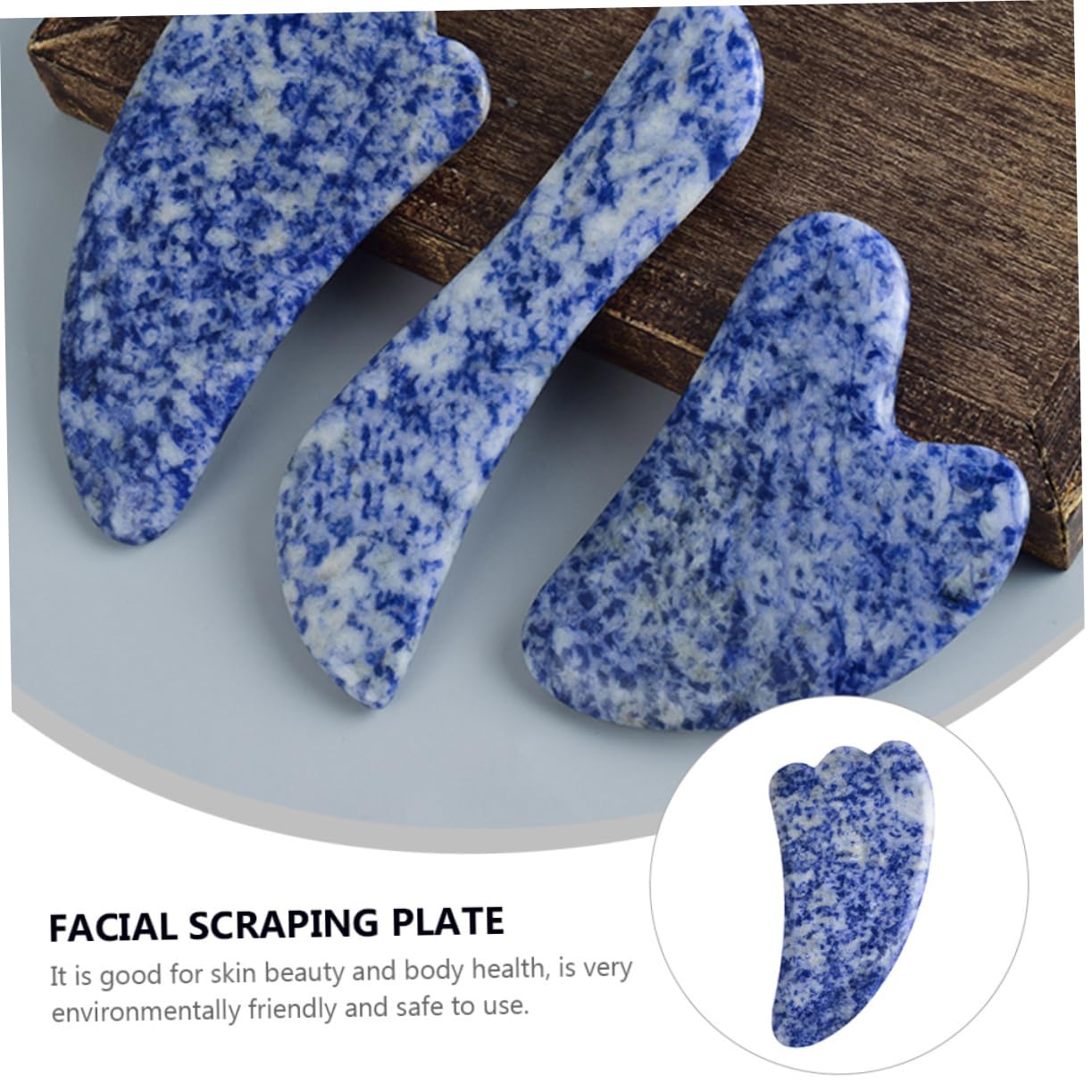 Beauty Jade Scraping Plate Gua Sha Tool for Face Neck Body Promote Circulation