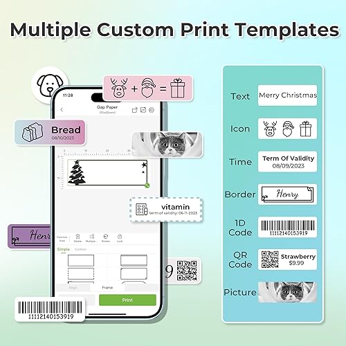 Miniatura 3 de Nelko Cinta para etiquetar P21 genuina, papel de impresión de etiquetas adaptadas, 0.551 x 1.575 in (0.55 x 1.57 pulgadas), repuesto de cinta de