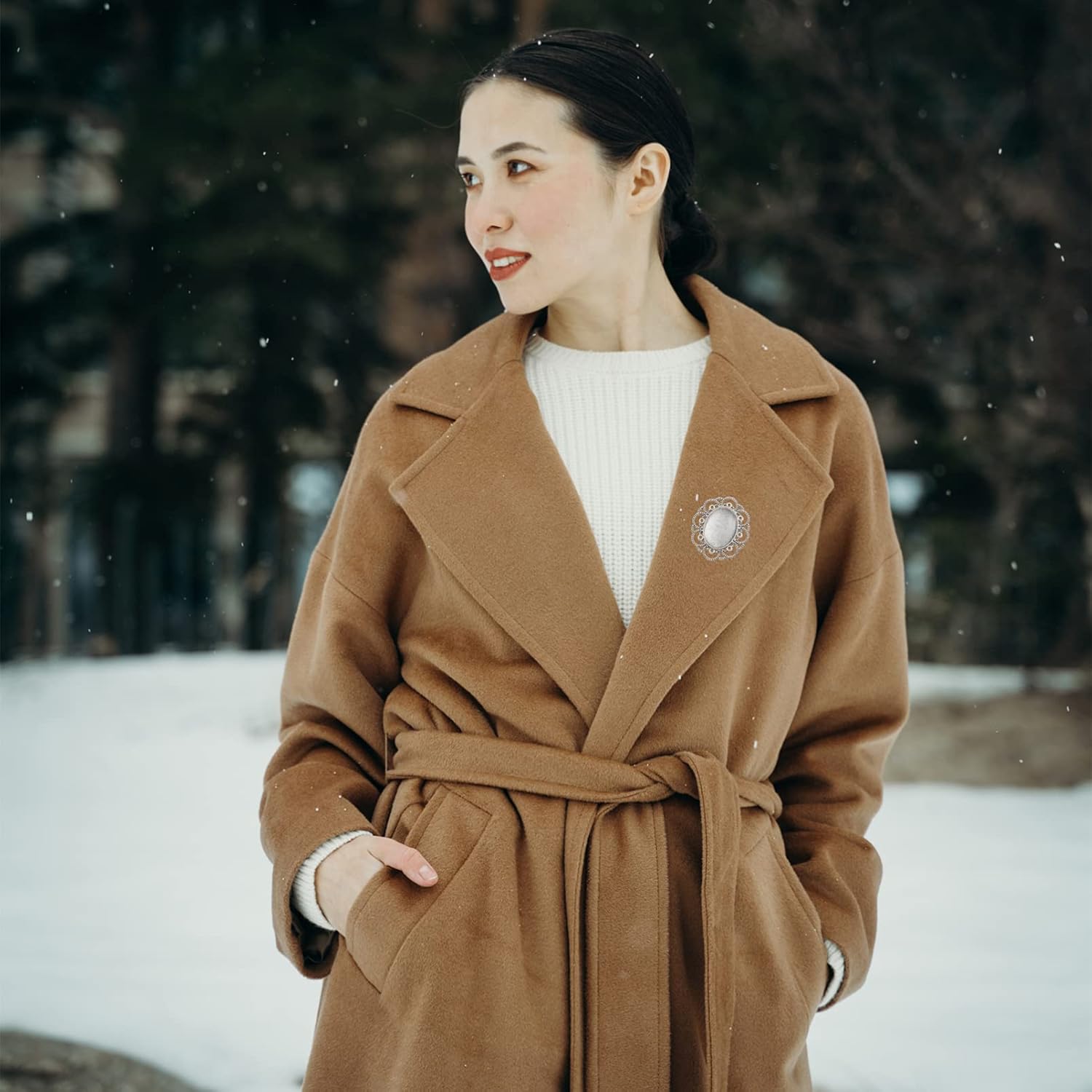 Healifty Brooch Base Panel 30Mm Oval Pin Back Settings 30 Pcs Crafting Blank Brooches for DIY Jewelry Making and - Image 9