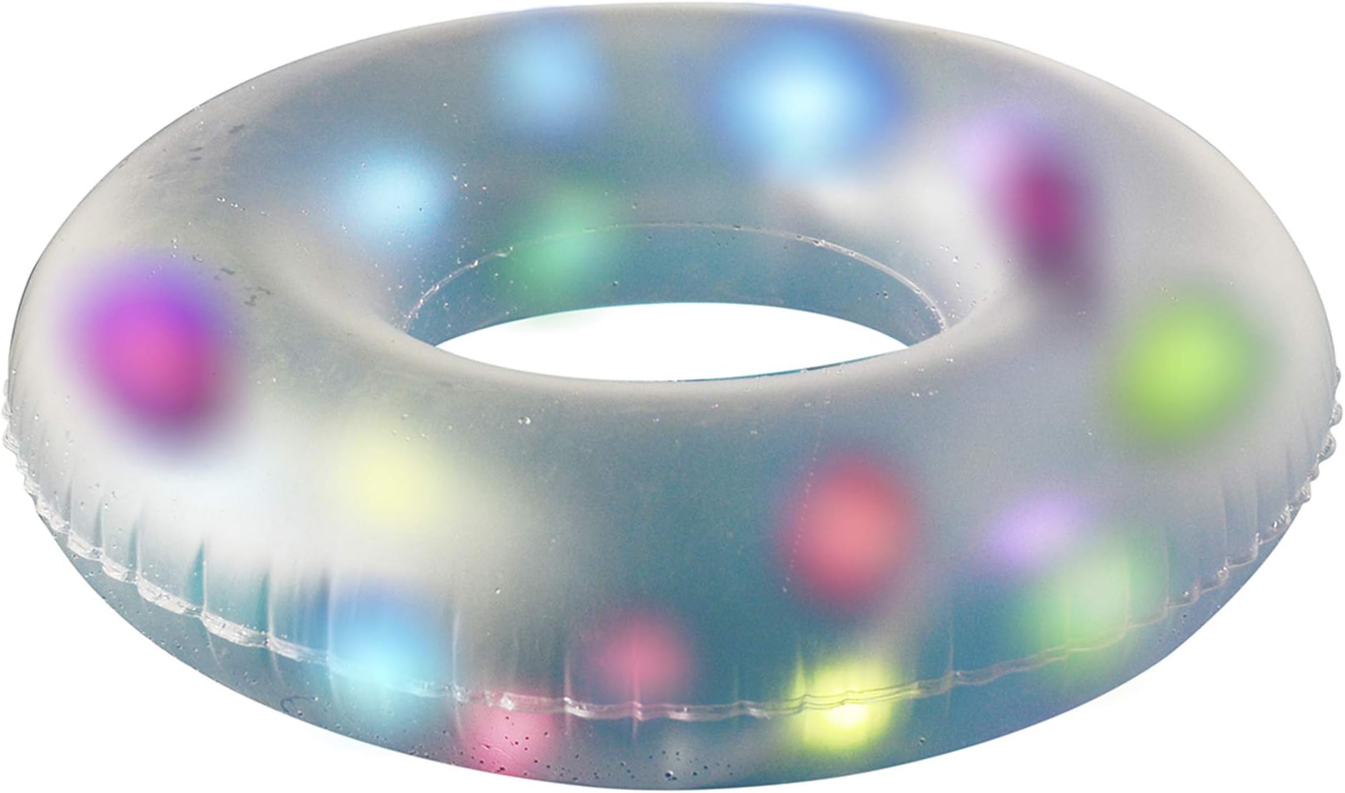 32" Inflatable LED Lighted Swimming Pool Swim Ring Inner Tube
