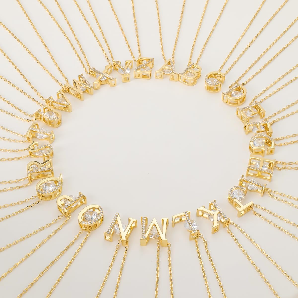 14K Gold Plated Initial Necklace for Women | Cubic Zirconia Letter Dainty Necklaces for Women | Alphabet Pendant Jewelry - Image 6