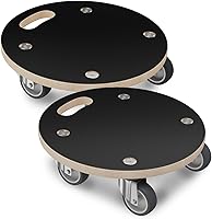 Vista 1 de Carretilla para Mover Muebles de 15 Pulgadas de Servicio Pesado con Rodillos Móviles de Madera Dura, Capacidad de 550 Libras, Carrito Plano